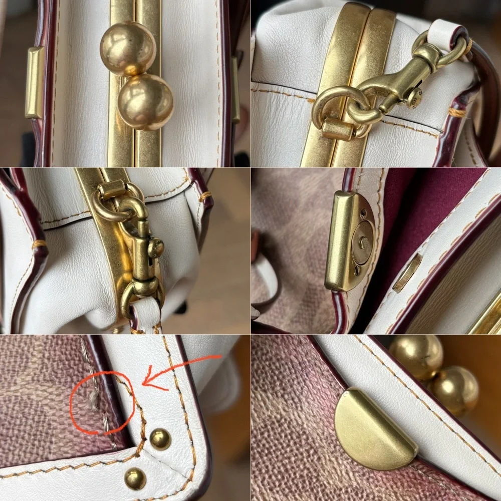 COACH Kisslock Dreamer 21 in Signature Canvas White